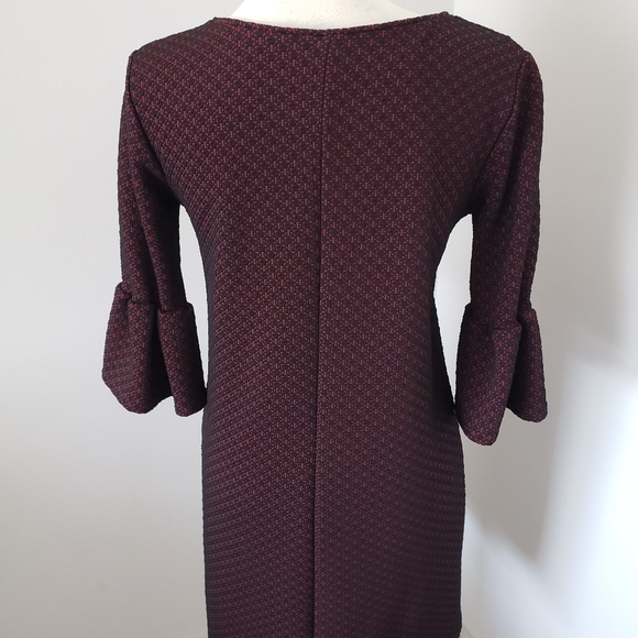 💐 cute french dress black/burgundy size small 💐 - Picture 6 of 8